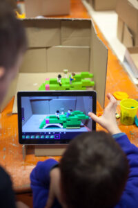 Stop Motion Aufnahme Tablet Mit Kindern