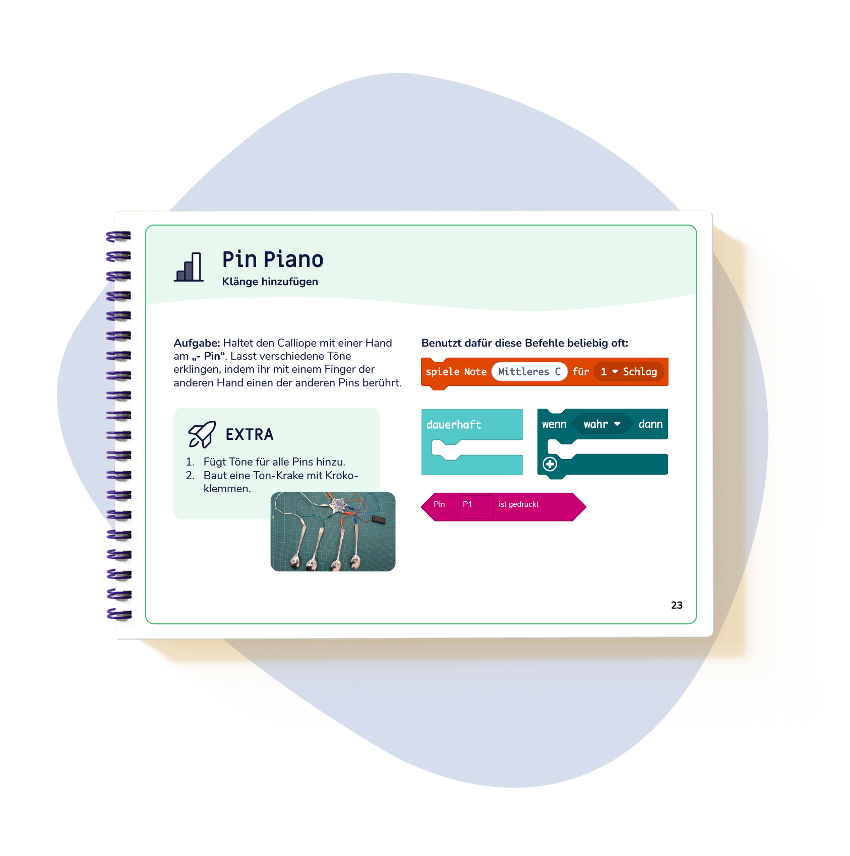 Lernkarten zum Calliope Mini und Programmierprogramm MakeCode