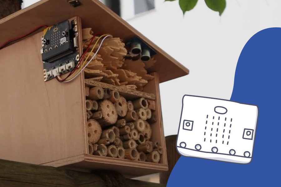 Tueftellab Kurskachel Konzept Intelligentesbienenhotelmitdemmircobitbplatzfuerbienentraeume