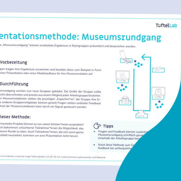 Tueftellab Kurskachel Lernmaterial Informationsblatt Praesentationsmethoden