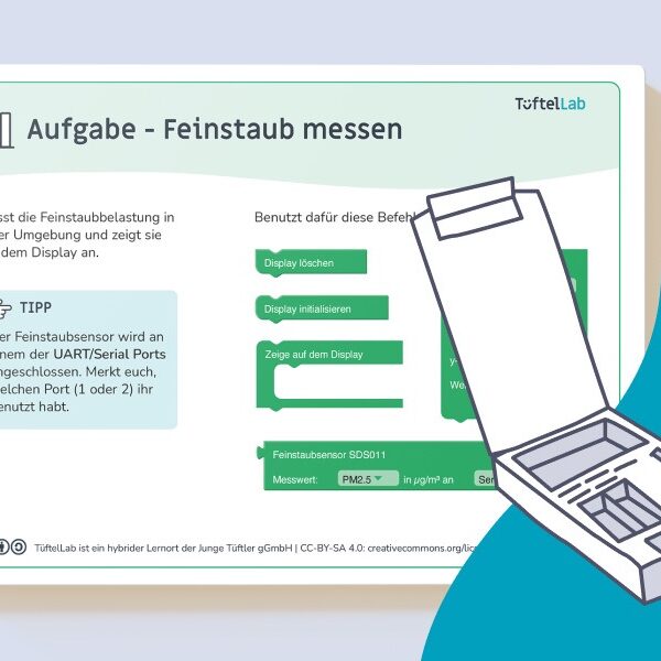 Tueftellab Kurskachel Lernmaterial Sensebox Lernkarten Senseboxgrundlagen
